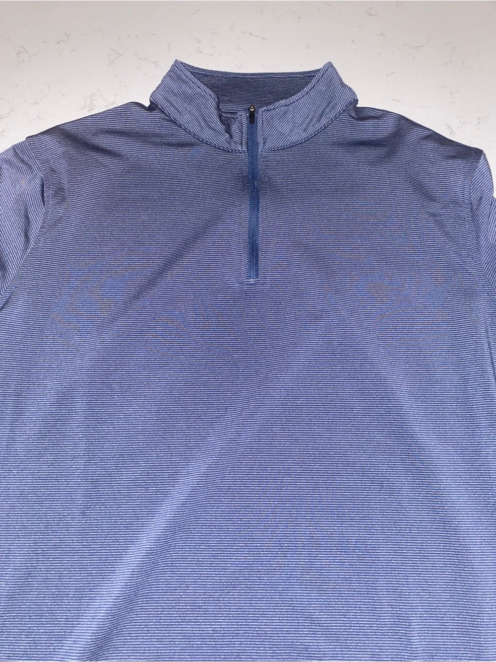 Peter Millar Men's Blue Quarter-Zip Lightweight Shirt Jacket